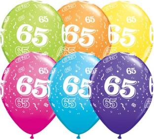 65th-birthday-latex-balloons
