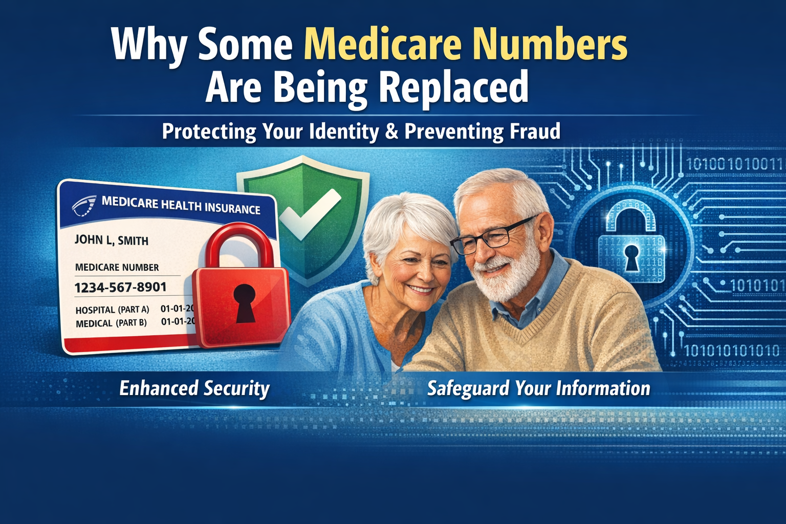 Medicare card security update showing protection against fraud and new Medicare card number replacement notice for 2026