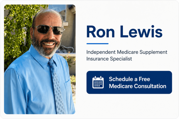 Ron Lewis, Independent Medicare Supplement Insurance Specialist, offering free Medicare consultations.